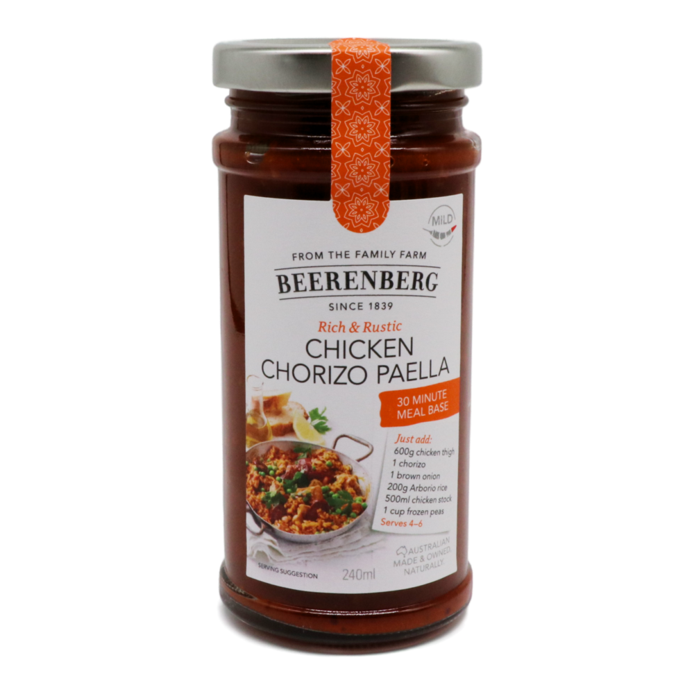Chicken Chorizo Paella 30 Minute Meal Base 240ml (Beerenberg) Butcher Baker Grocer