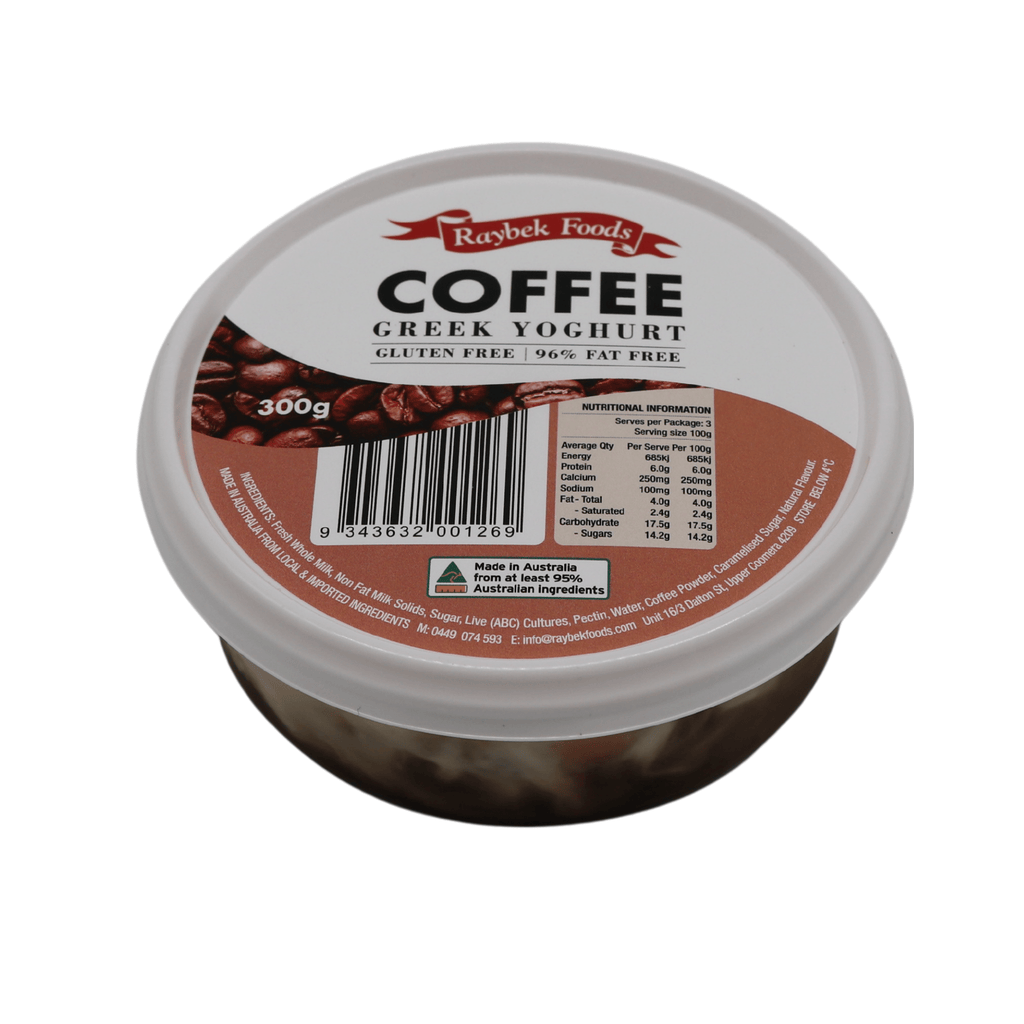 Coffee Greek Yoghurt (300g) (Raybek Foods) Butcher Baker Grocer