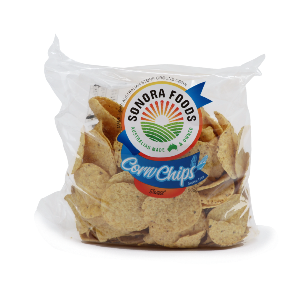 Corn Chips Salted Gluten Free 500g (Sonora Foods) Butcher Baker Grocer