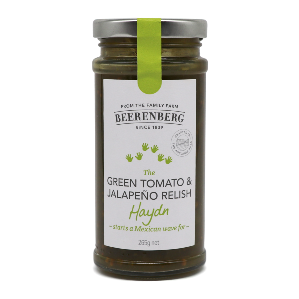 Green Tomato & Jalapeno Relish 265g (Beerenberg) Butcher Baker Grocer