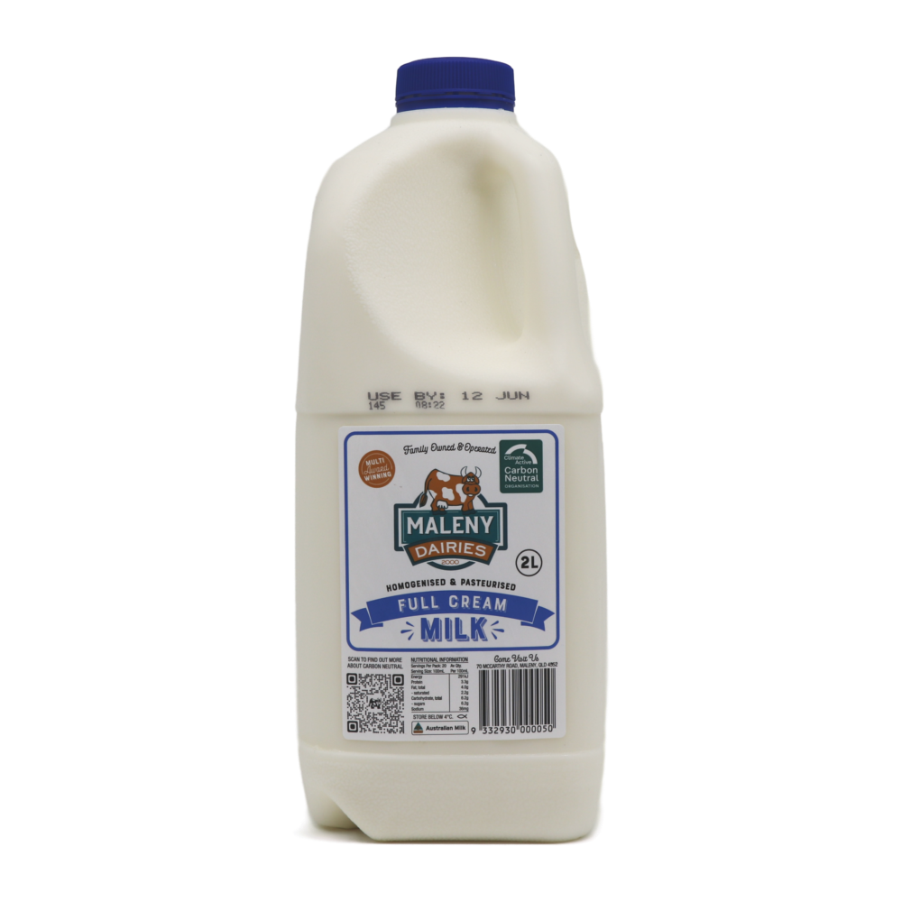 Milk - Full Cream 2L (Maleny Dairies) Butcher Baker Grocer