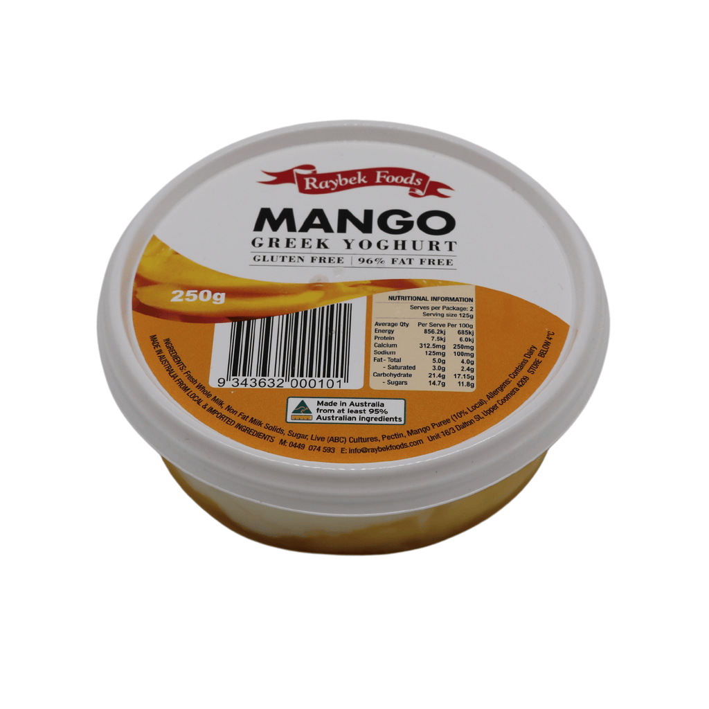Mango Greek Yoghurt 250g (Raybek Foods) Butcher Baker Grocer