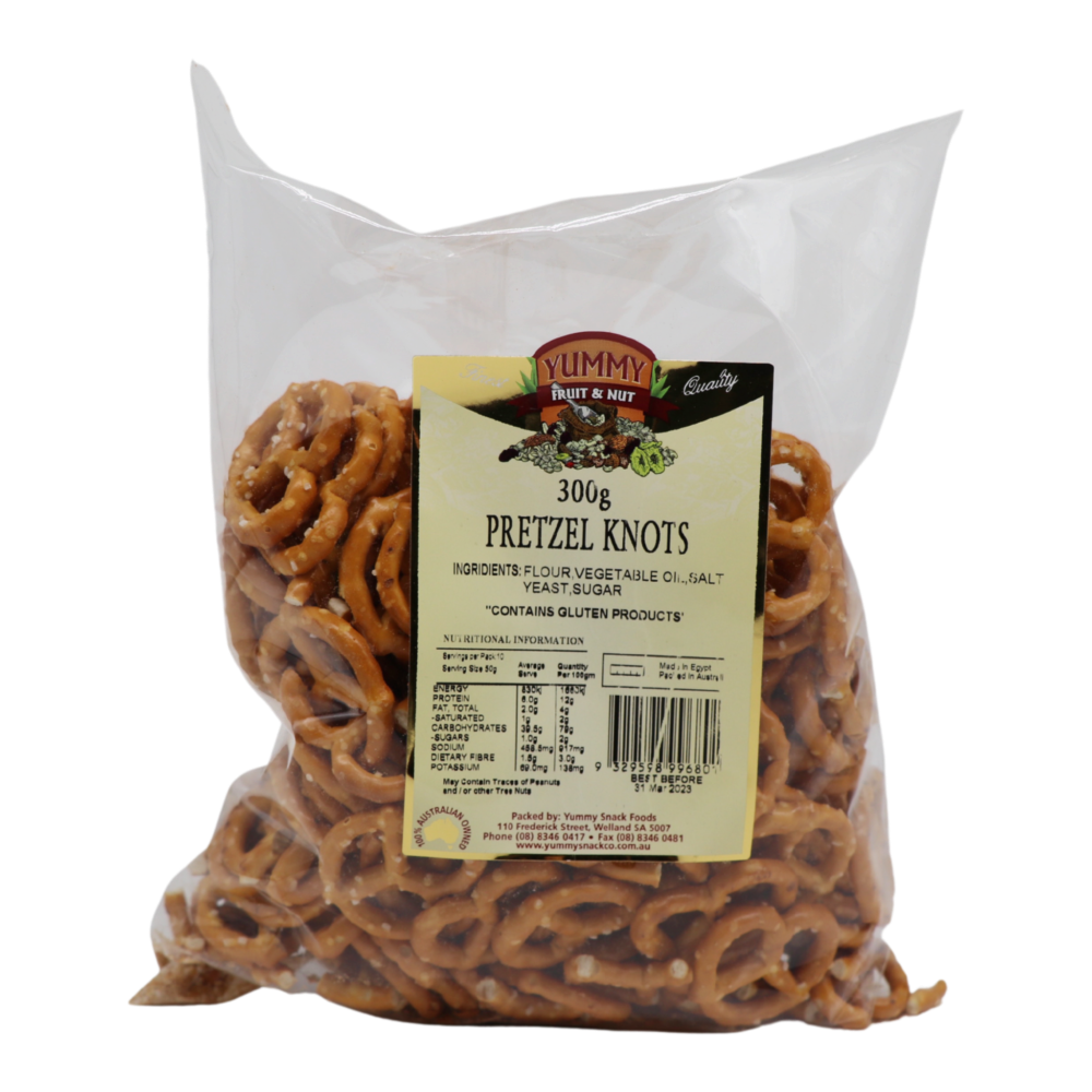 Pretzel Knots 300g (Yummy Fruit & Nut) Butcher Baker Grocer