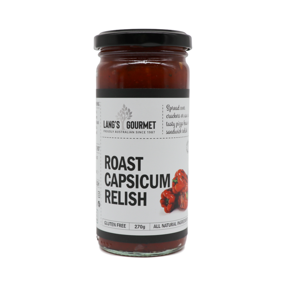 Roast Capsicum Relish 270g (Lang's Gourmet) Butcher Baker Grocer
