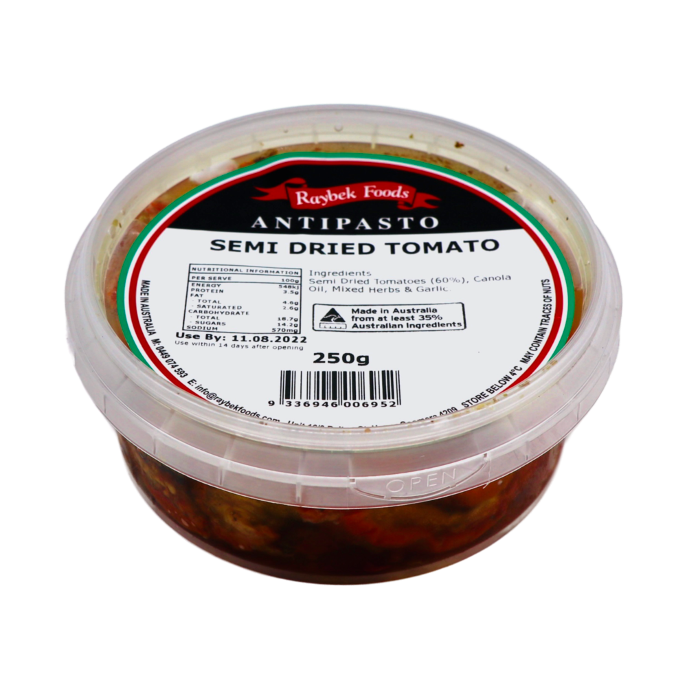 Semi Dried Tomato 250 (Raybek Foods) Butcher Baker Grocer