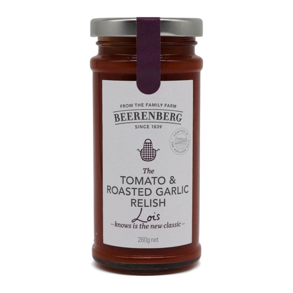 Tomato & Roasted Garlic Relish 260g (Beerenberg) Butcher Baker Grocer