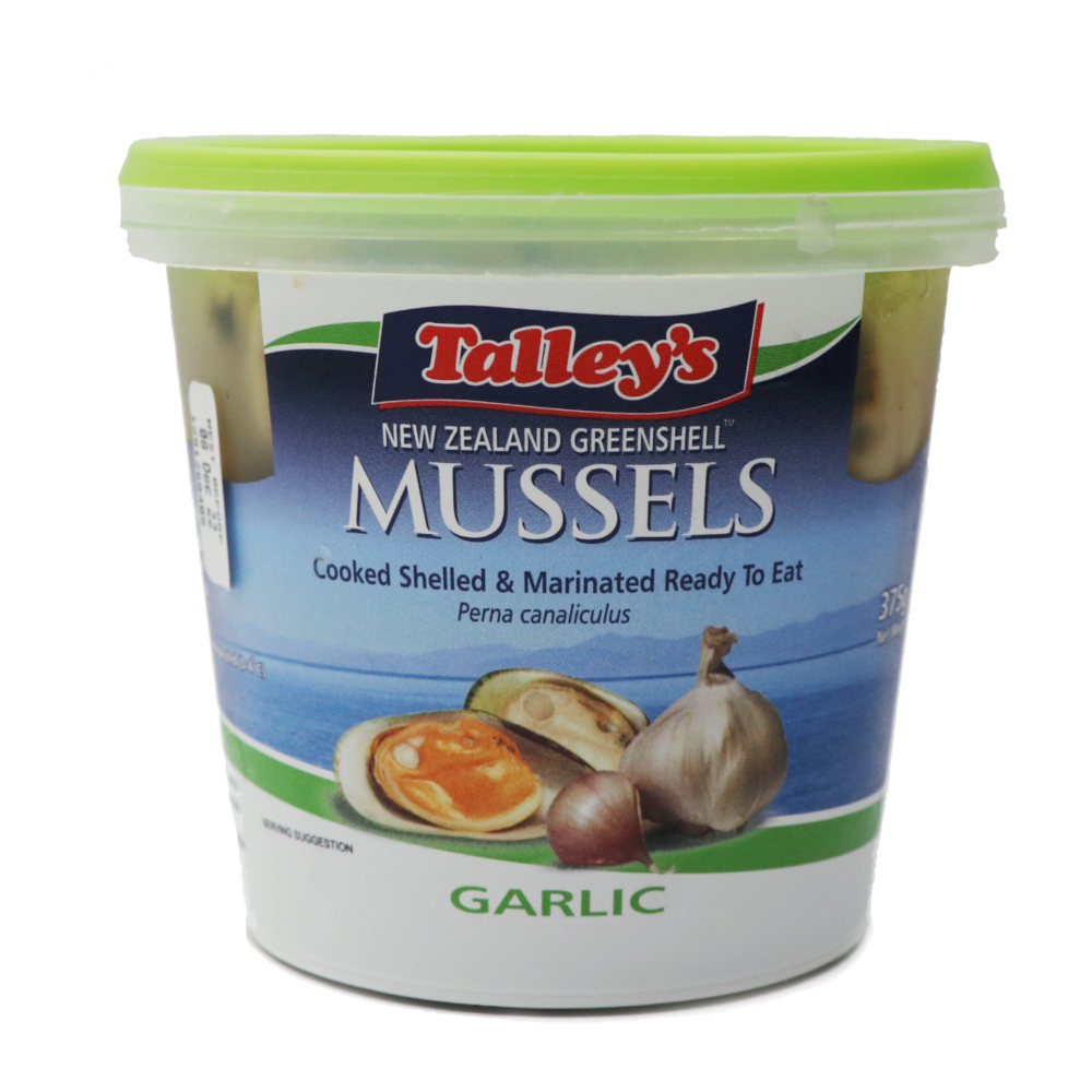 Garlic New Zealand Greenshell Mussels - Ready to Eat 375g (Talley's) Butcher Baker Grocer